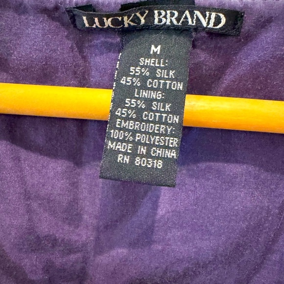 Lucky Brand Plum Embroidered Top - Picture 6 of 10